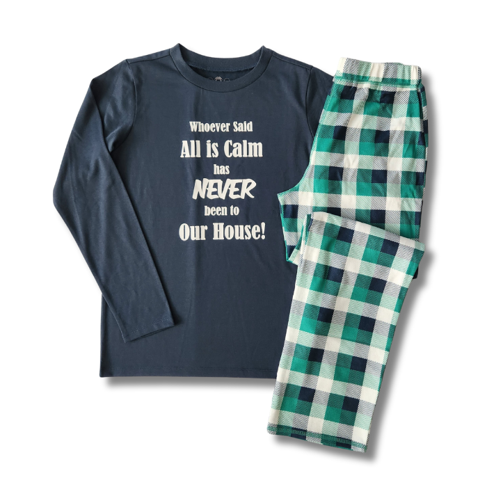 Kids Everyday PJ Set - Calm/Indigo Plaid