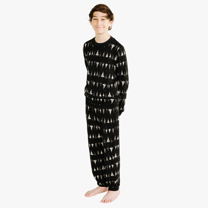 Kids' Unisex Jogger Pajama Set - Silent Night Tree