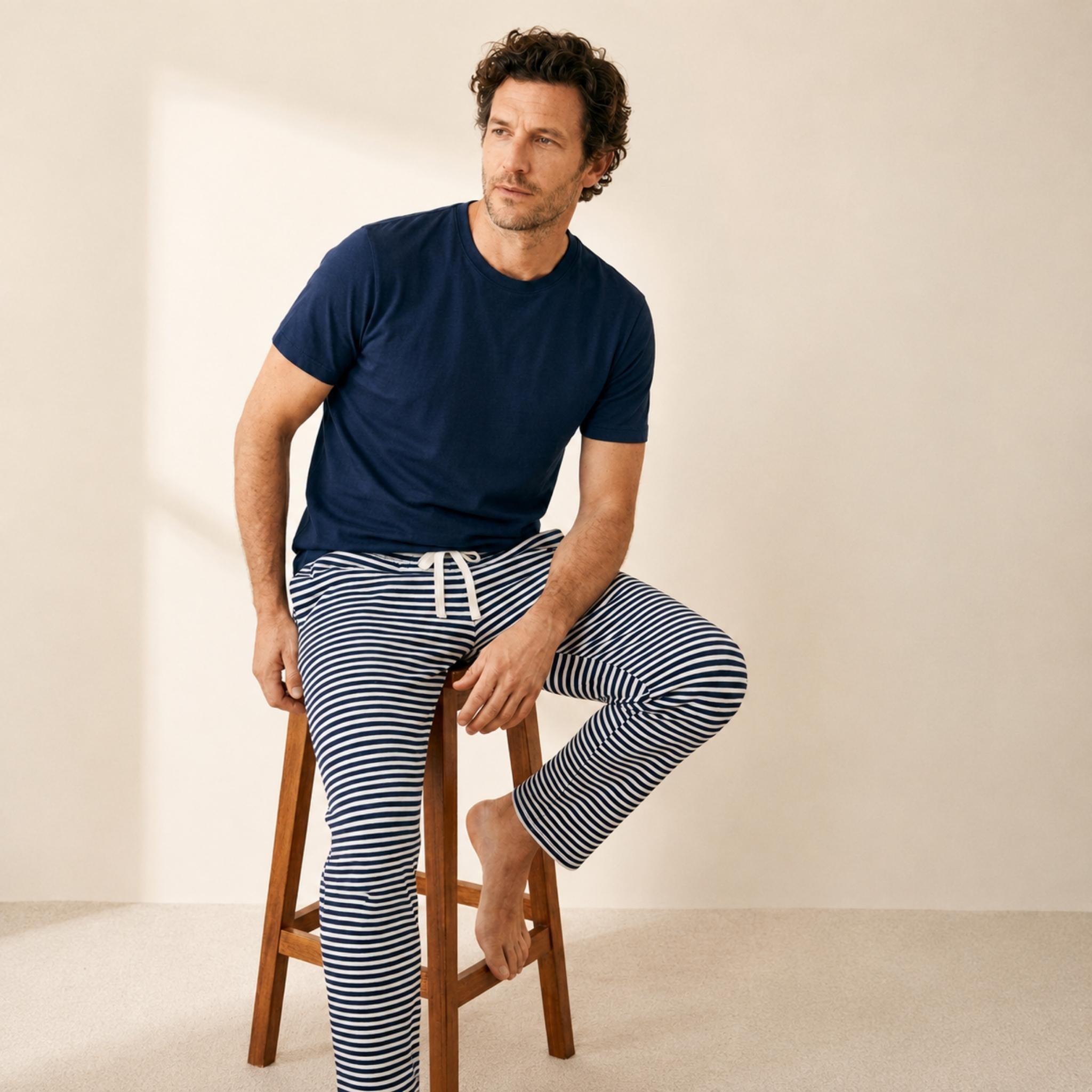 Men's Cotton Pajama Tee - Navy
