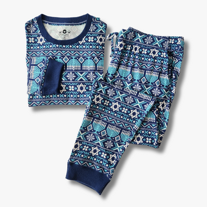 Men's Jogger Pajama Set - Festival of Lights Fair Isle