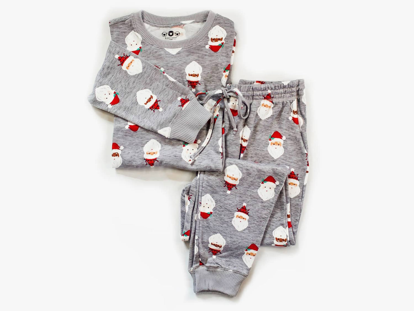 The Black Sheep Fam Men's Gray Santa Pajama Set