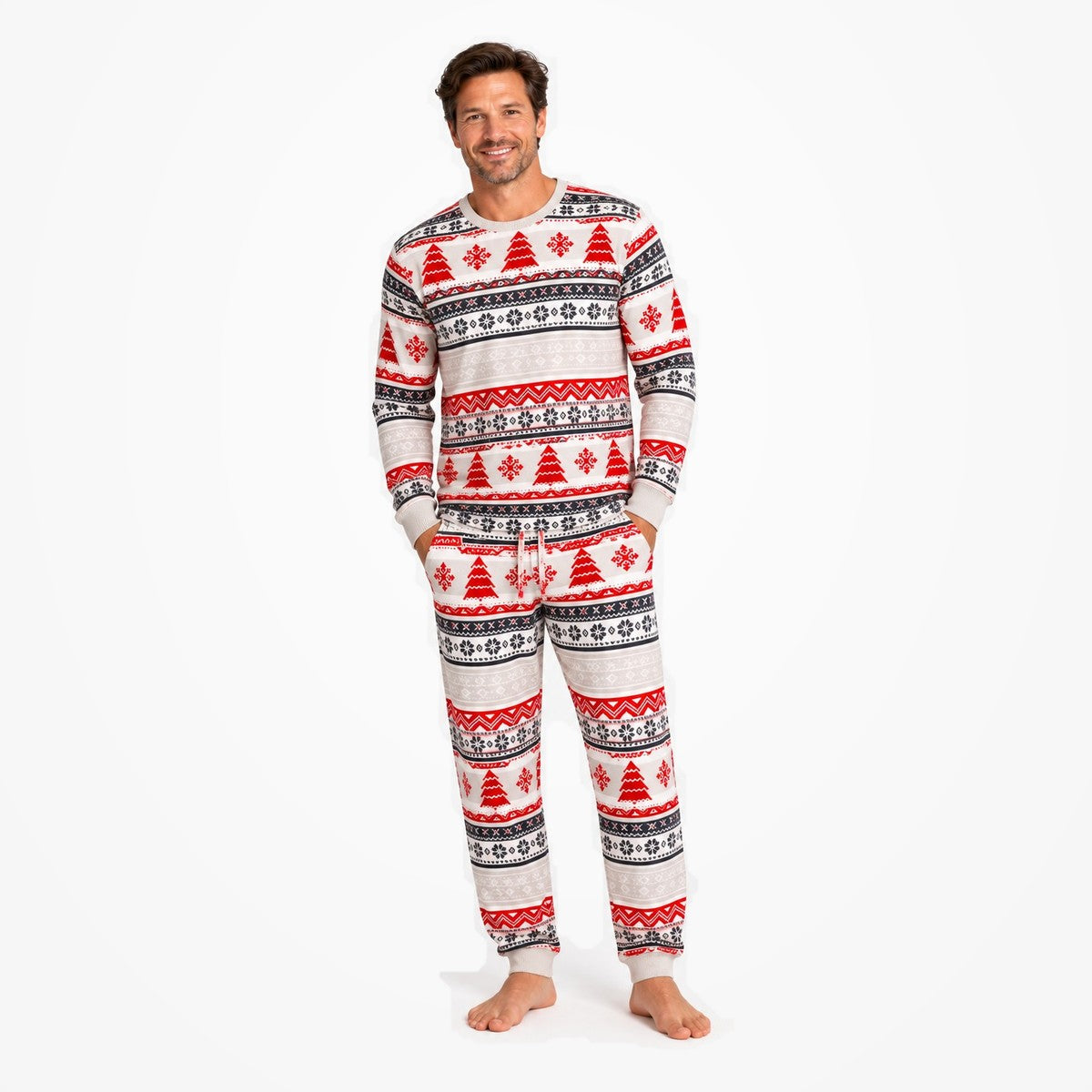 Men’s Jogger Pajama Set - Nordic Fair Isle
