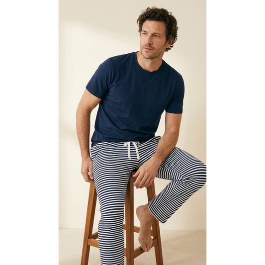 Men's Cotton Pajama 2 Pc Set - Midnight Sail