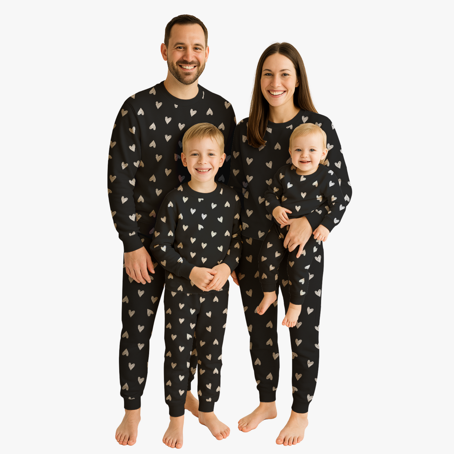 Men's Jogger Pajama Set  - Black Heart