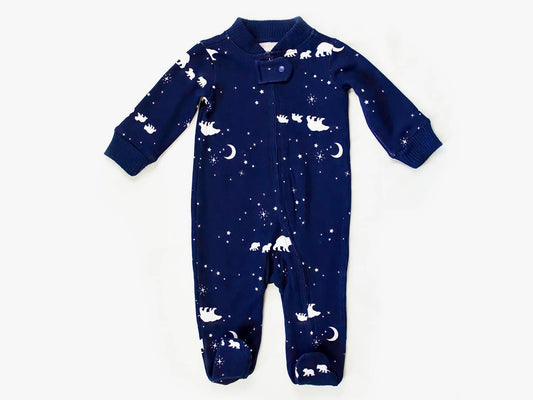 The Black Sheep Fam Navy Bear Baby Onesie
