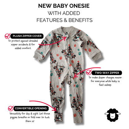Baby Onesie - Gray Pets