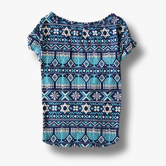 Pet T-Shirt - Hanukkah Festival of Lights Fair Isle