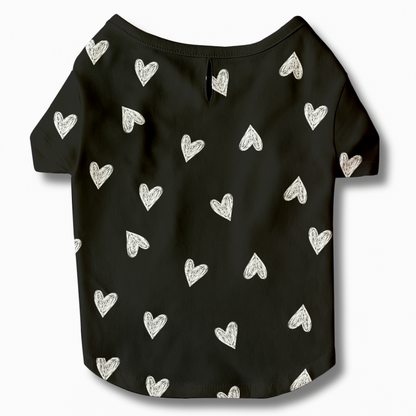 Pet T-Shirt  - Black Heart