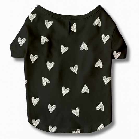 Pet T-Shirt  - Black Heart