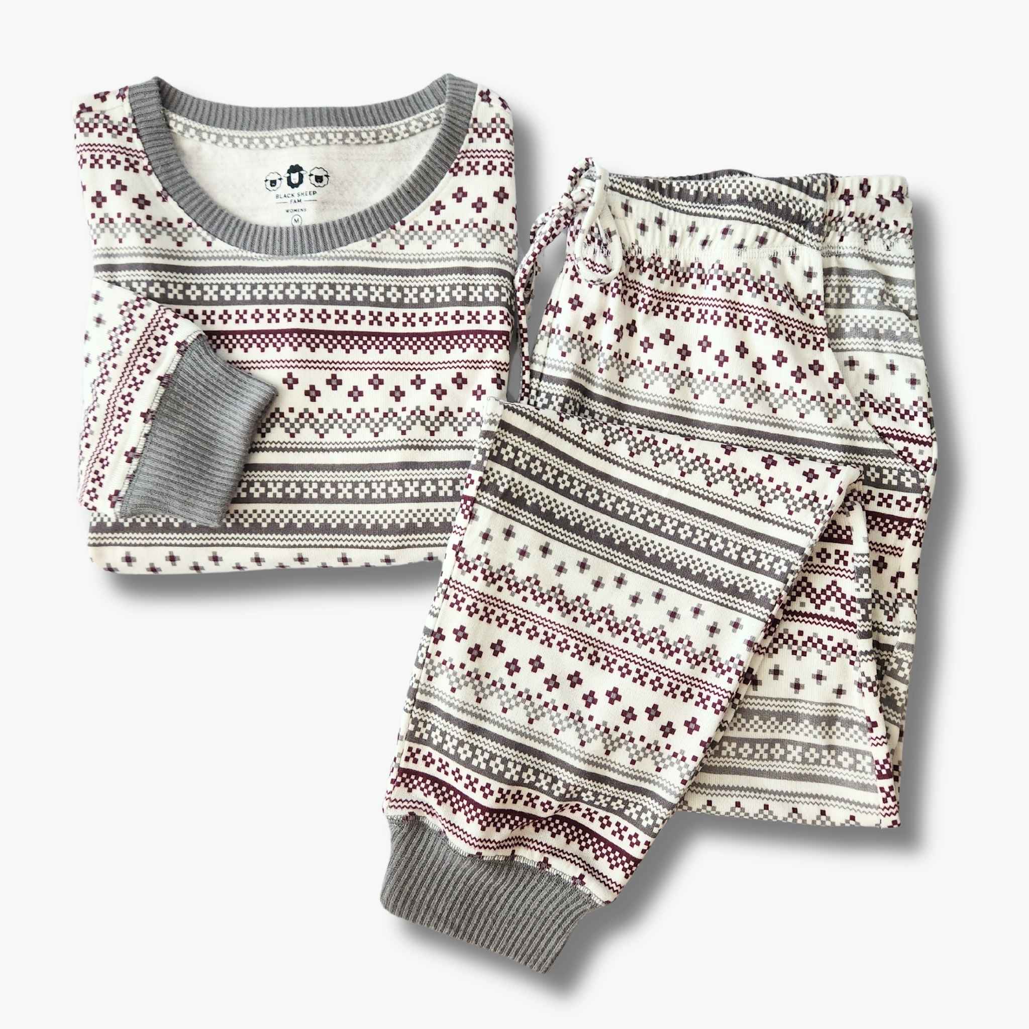 Men's Jogger Pajama Set  - Sugar Plum Fair Isle