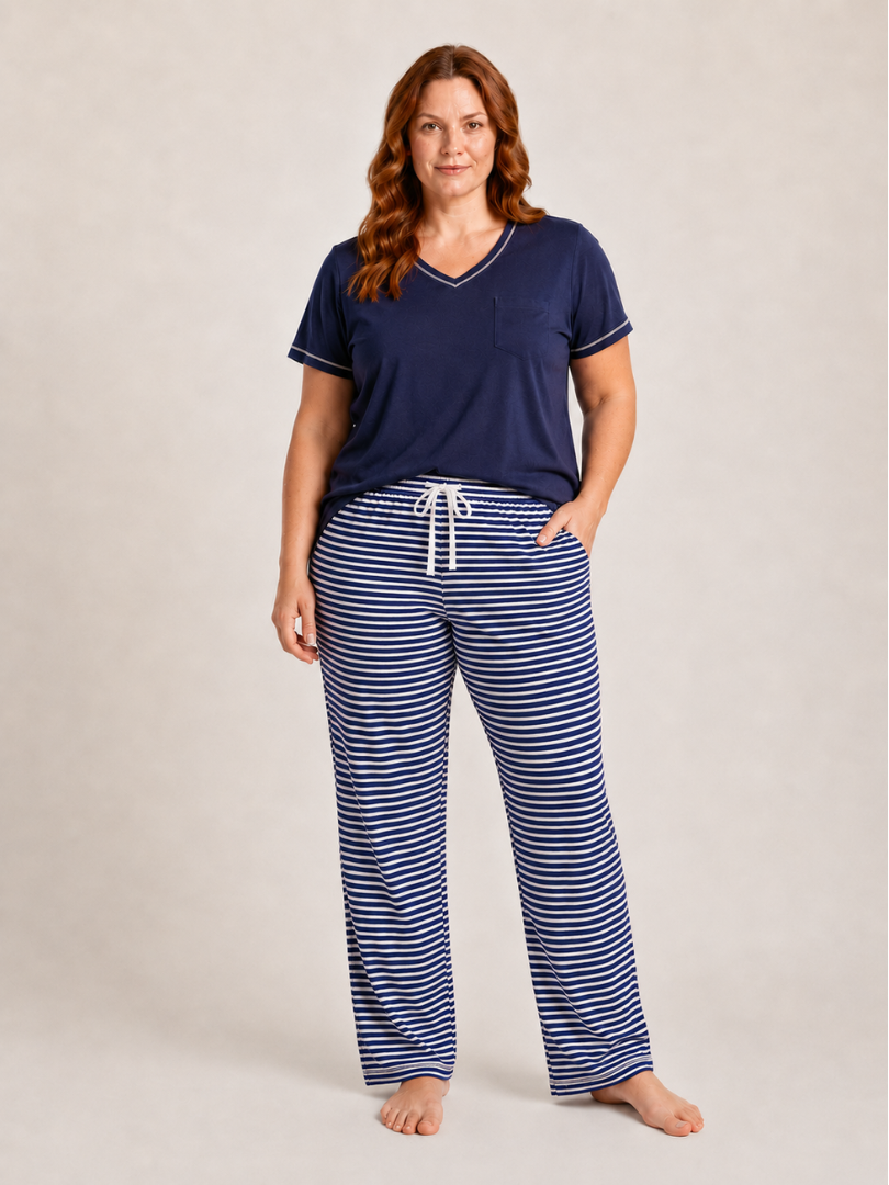 Women's Cotton Pajama Pant - Midnight Sail