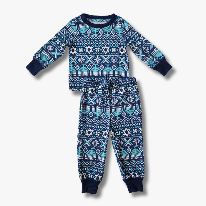 Baby PJ Set - Hanukkah Festival of Lights Fair Isle