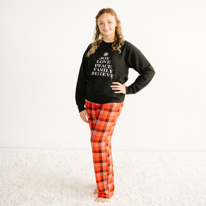 Red plaid sweatpants hotsell