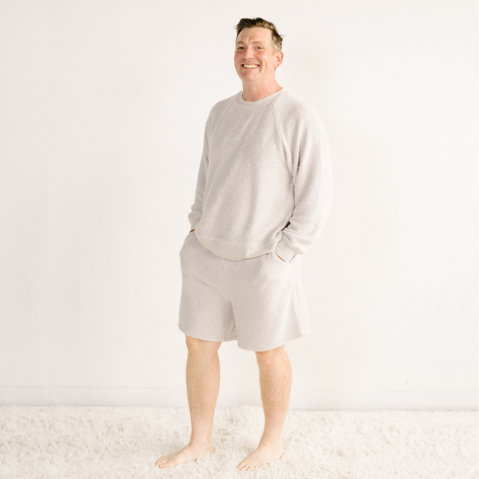 Adults' Unisex Shorts - Feather Plush Gray