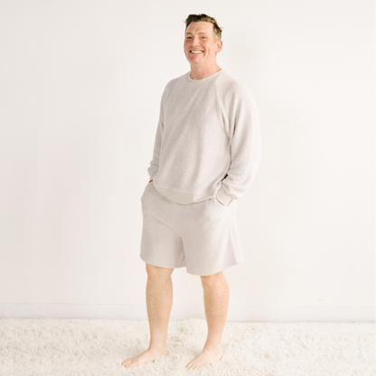 Adults' Unisex Shorts - Feather Plush Gray