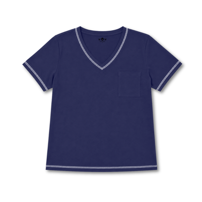 Women's Cotton Pajama Tee - Midnight Sail