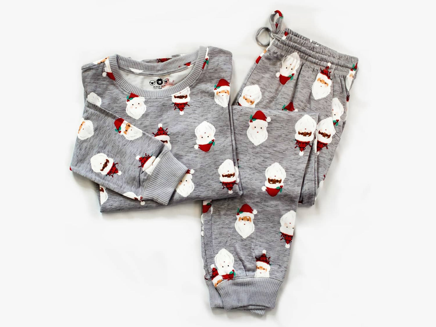 The Black Sheep Fam Women's Gray Santa Pajama Set