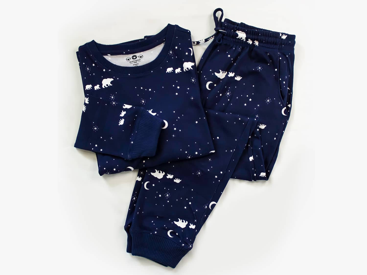 The Black Sheep Fam Women's Navy Bear Pajama Set