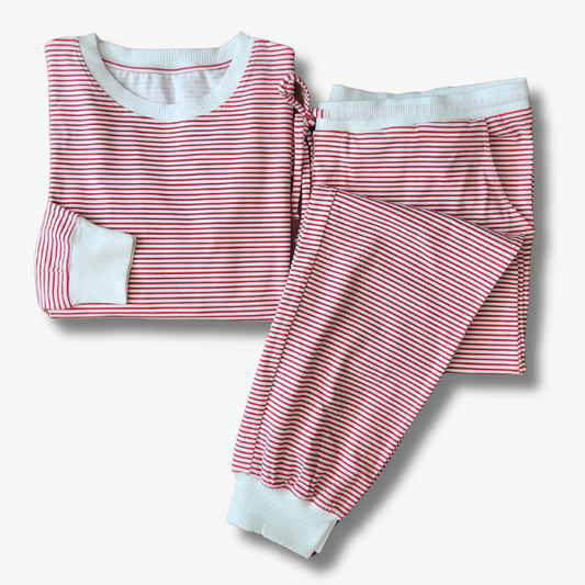 Women's Jogger Pajama Set  - Cozy Stripe