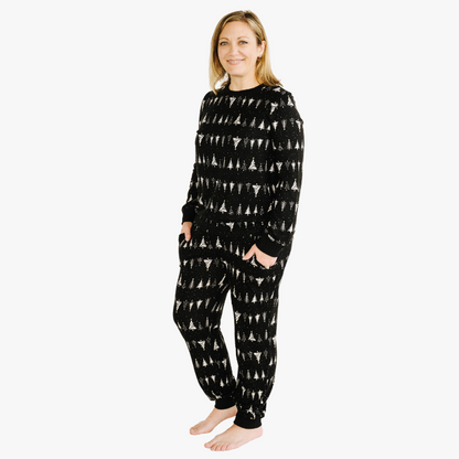 Women's Jogger Pajama Set  - Silent Night Tree