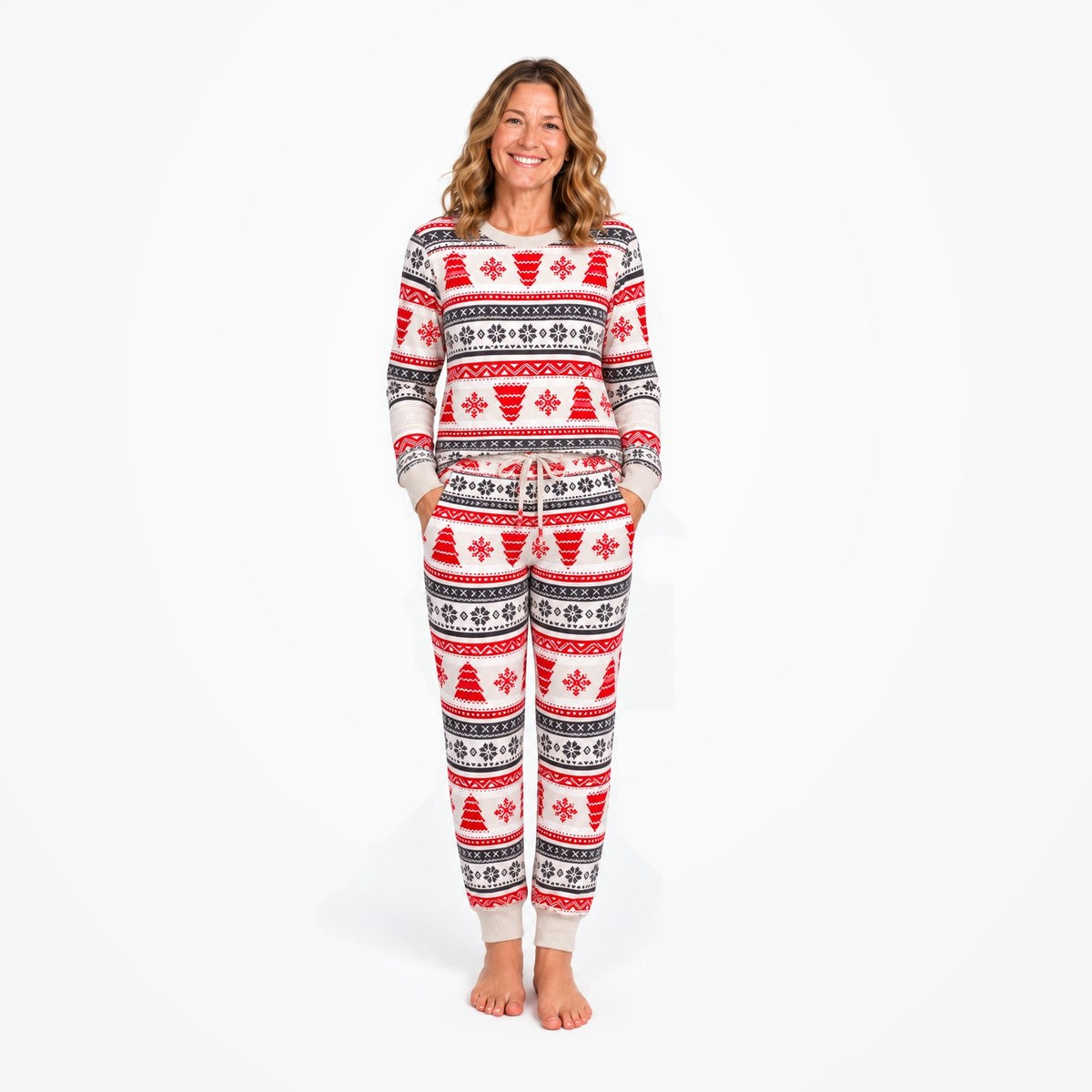 Women’s Jogger Pajama Set - Nordic Fair Isle
