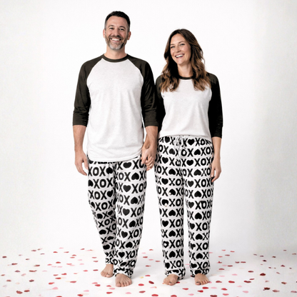 Adults’ Unisex Lounge Pants - White XOXO