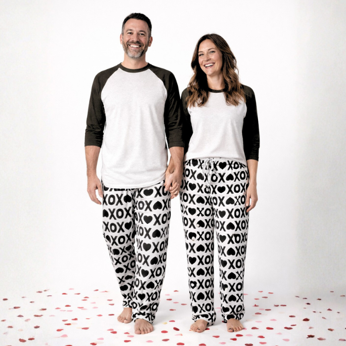 Adults’ Unisex Lounge Pants - White XOXO