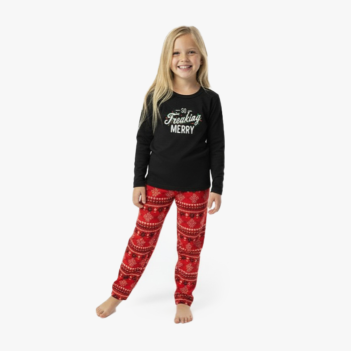 kid_wearing_black_freaking_merry_shirt_red_fair_isle_pant