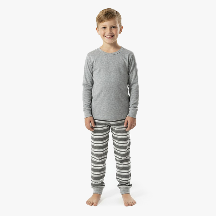 gray shirt gray stripe pant