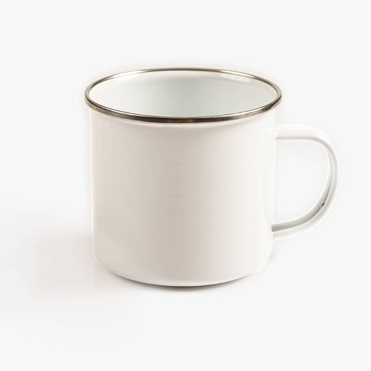 White Solid Campfire Mug